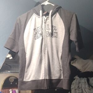 Harley-Davidson Gray and Black Hoodie